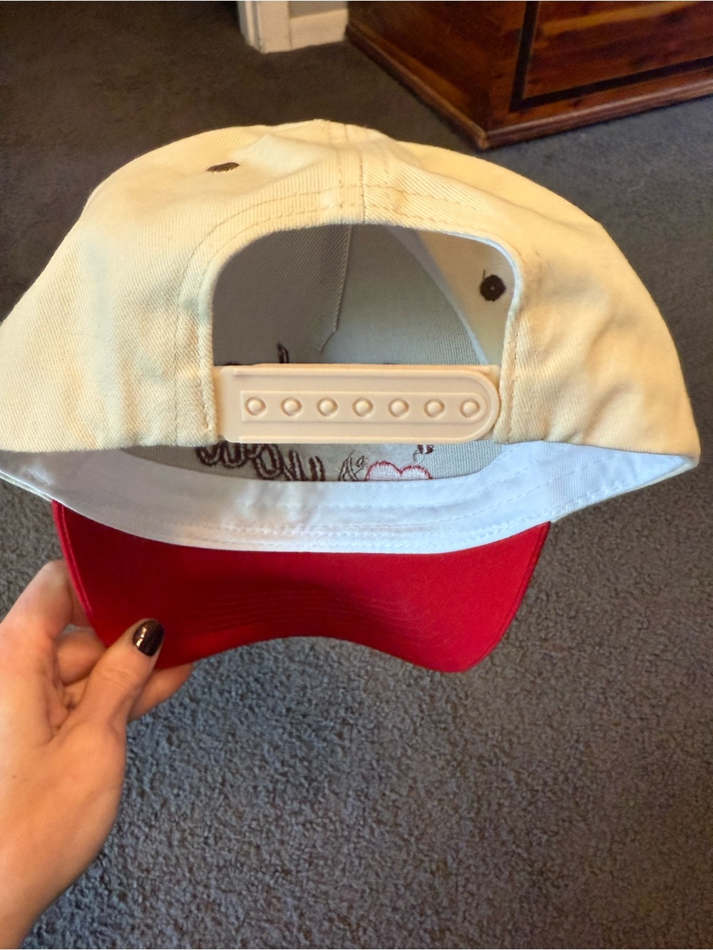 Parke Official "Parke Loves You" Valentine's Day ball cap in white and red. - Picture 4 of 4